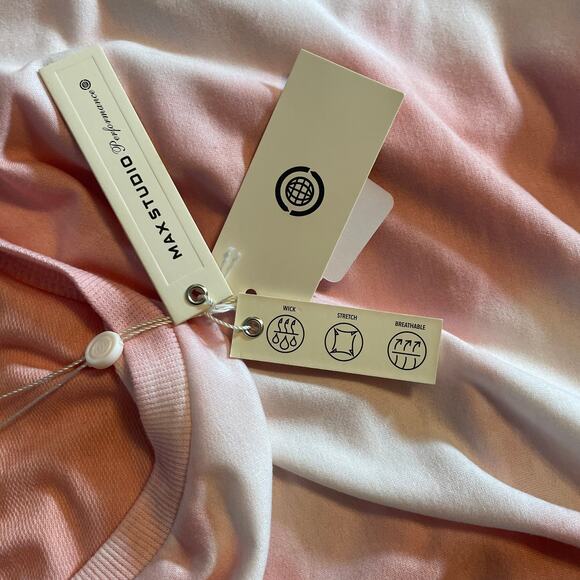 Max Studio Performance Pink Tie Dye Sweat Shirt, Size Large - Picture 6 of 7